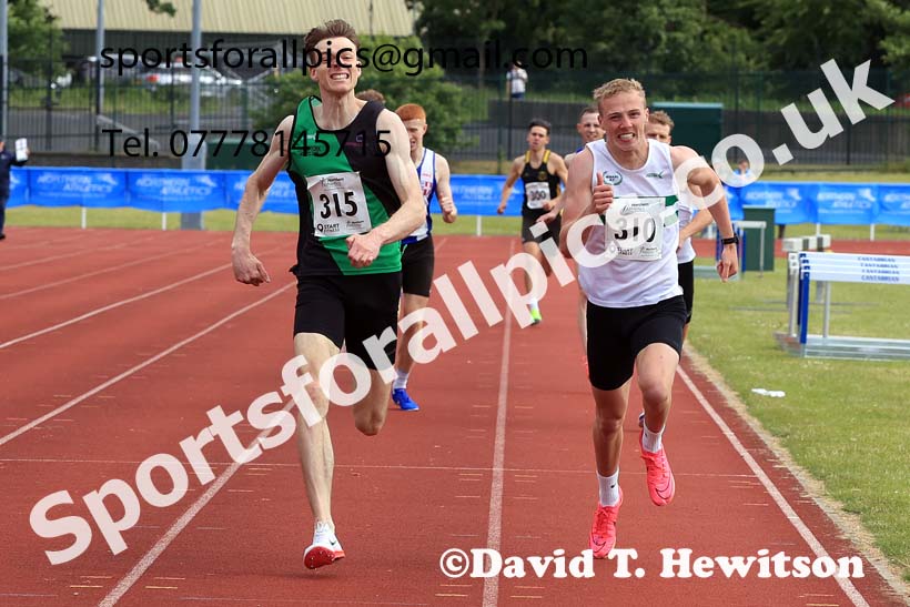 Senior Mens 800 metres, 2024 Northern Senior and Under-20s Track and Field Champs, Middlesbrough.  Photo: David T. Hewitson/Sports for All Pics